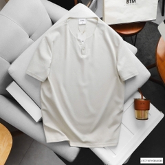 Áo Thun Trơn Cổ Henley Hàn Quốc AT24