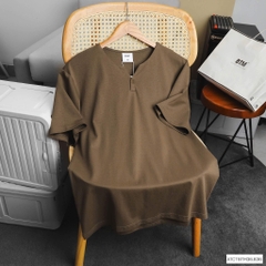 Áo Thun Trơn Cổ Henley Hàn Quốc AT24