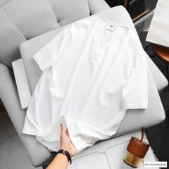 Áo Thun Trơn Cổ Henley Hàn Quốc AT24