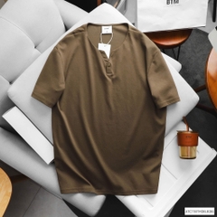 Áo Thun Trơn Cổ Henley Hàn Quốc AT24