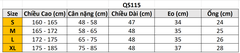 Short thun thể thao das QS115
