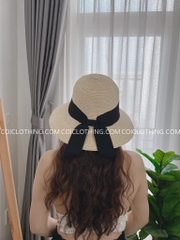 Nón cói FLAFIA cụp vành nơ
