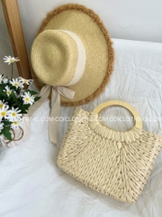 Nón cói lafia vành xước