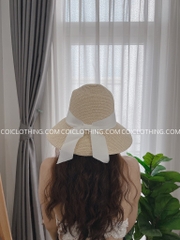 Nón cói FLAFIA cụp vành nơ