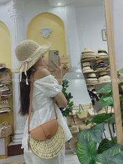 Túi mây mặt trăng nắp da