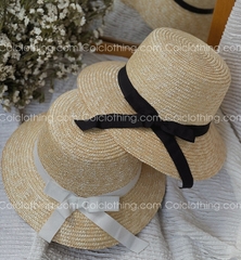 Nón cói cứng vành nhỏ nơ dài
