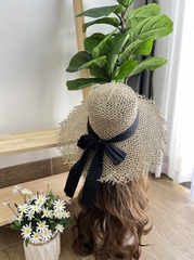 Nón cỏ thưa dây nơ