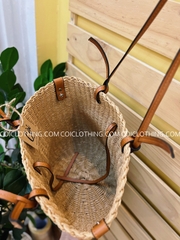 Túi Cói Bucket trơn