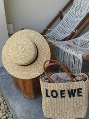Túi cói CN phối da LOE.WE