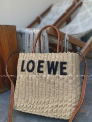 Túi cói CN phối da LOE.WE