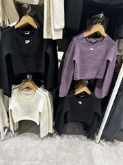 349202 áo len cổ tim croptop