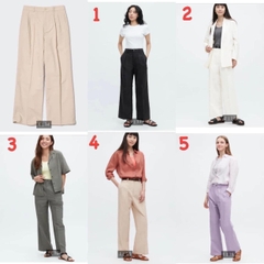 Quần âu ống suông linen 458487