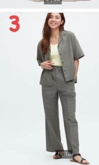 Quần âu ống suông linen 458487