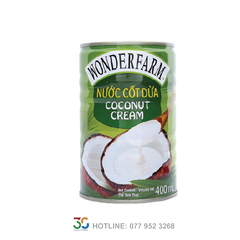 Nước Cốt Dừa Wonder Farm (Lon 400gr)