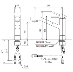 Vòi rửa bát cao cấp KVK KM908 | Nội địa Nhật Bản