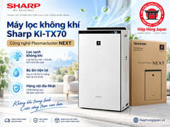 Máy lọc không khí Sharp KI-TX70-W – Plasmacluster NEXT, tạo ẩm 750mL/h