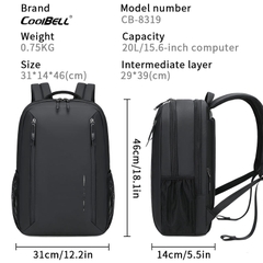 Coolbell CB 8319 - Balo Laptop 15.6 inch Chống Nước