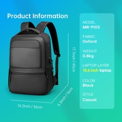 Mark Ryden MR9103SJ 16 inch . Balo Laptop Công Sở Siêu Nhẹ Chống Nước