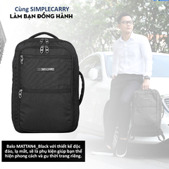 Balo SimpleCarry - Balo Du Lịch Đa Năng Mattan 4 Black