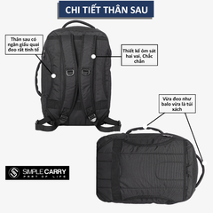 Balo SimpleCarry - Balo Du Lịch Đa Năng Mattan 4 Black