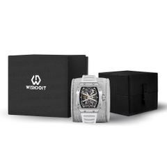 THE RUNWAY -SILVERY WATCH (WHITE STRAP)