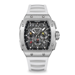 RACING | GT CHRONO-SILVERY WATCH (WHITE STRAP)