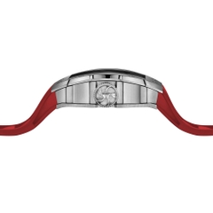 SKELETON | HOURGLASS-SILVERY WATCH (RED STRAP)