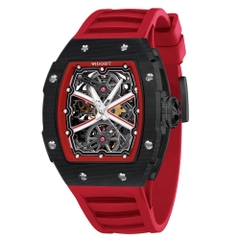 THE RUNWAY -BLACK WATCH (RED STRAP)