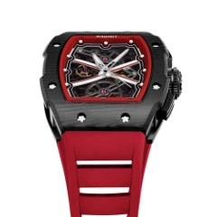 THE RUNWAY -BLACK WATCH (RED STRAP)