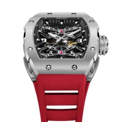 PIRATE | CAPTAIN KIDD-SILVERY WATCH (RED STRAP)