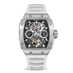 THE PIONEER - SILVER WATCH (WHITE STRAP)