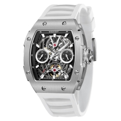 THE PIONEER - SILVER WATCH (WHITE STRAP)
