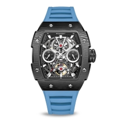 THE PIONEER - BLACK WATCH (LIGHT BLUE STRAP)