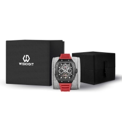 THE PIONEER - BLACK WATCH (RED STRAP)