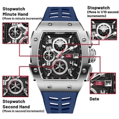 RACING | F-150 CHRONO-SILVERY WATCH (BLUE STRAP)
