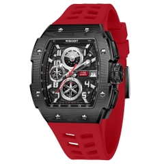RACING | F-150 CHRONO-SILVERY WATCH (RED STRAP)