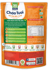 Cháo tươi baby thịt thăn bằm bí đỏ 240gx 30