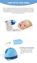 KU5485_BÌNH UỐNG NƯỚC CHO BÉ BẰNG NHỰA PP, DUNG TÍCH 260ML, THÀNH PHẦN: THÂN BÌNH, NẮP BÌNH, TAY CẦM-NHỰA PP, ỐNG HÚTSILICONE, NHÃN HIỆU: KU.KU DUCKBILL