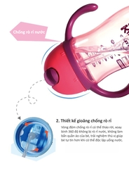 KU5485_BÌNH UỐNG NƯỚC CHO BÉ BẰNG NHỰA PP, DUNG TÍCH 260ML, THÀNH PHẦN: THÂN BÌNH, NẮP BÌNH, TAY CẦM-NHỰA PP, ỐNG HÚTSILICONE, NHÃN HIỆU: KU.KU DUCKBILL