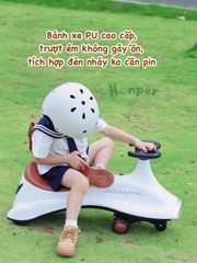 Xe lắc Honper LUXURY HP815 ( Trắng _ cam _ xanh )