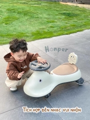 Xe Lắc Honper Khủng long  HP814 ( Hồng- nâu- Xanh )