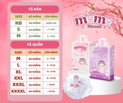 Bỉm MOMO Diamond Size XXL Quần