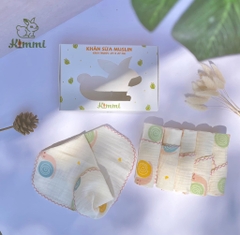 Hộp 6 Khăn Sữa Muslin ( 27x27 cm  ) KIMMI