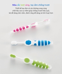 KU1127_BÀN CHẢI RĂNG CHO BÉ TỪ 1-3 TUỔI BẰNG NHỰA PBT (KT: 15X3 CM), NHÃN HIỆU: KU.KU DUCKBILL