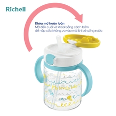 Bình Ống Hút Richell  AQ 200ml- Màu Vàng