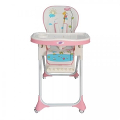 Ghế ăn dặm Mastela 0619 mã 1015-T3 màu hồng Hươu cao cổ