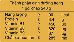 Cháo Tươi  SGF Sườn Non Ngũ Đậu