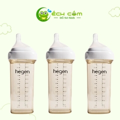 Bình sữa Hegen PPSU 330ml và núm ti size L dành cho bé trên 6 tháng tuổi, 2 bình 2 núm ti