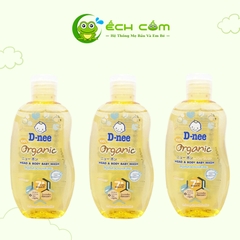 Tắm gội toàn thân Em Bé D-nee Organic vàng 380ml