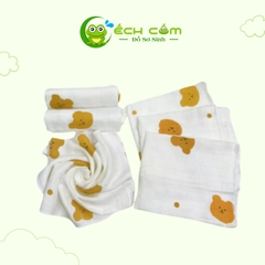 Hộp 6 Khăn Sữa Sợi Tre Cao Cấp  KIMMI